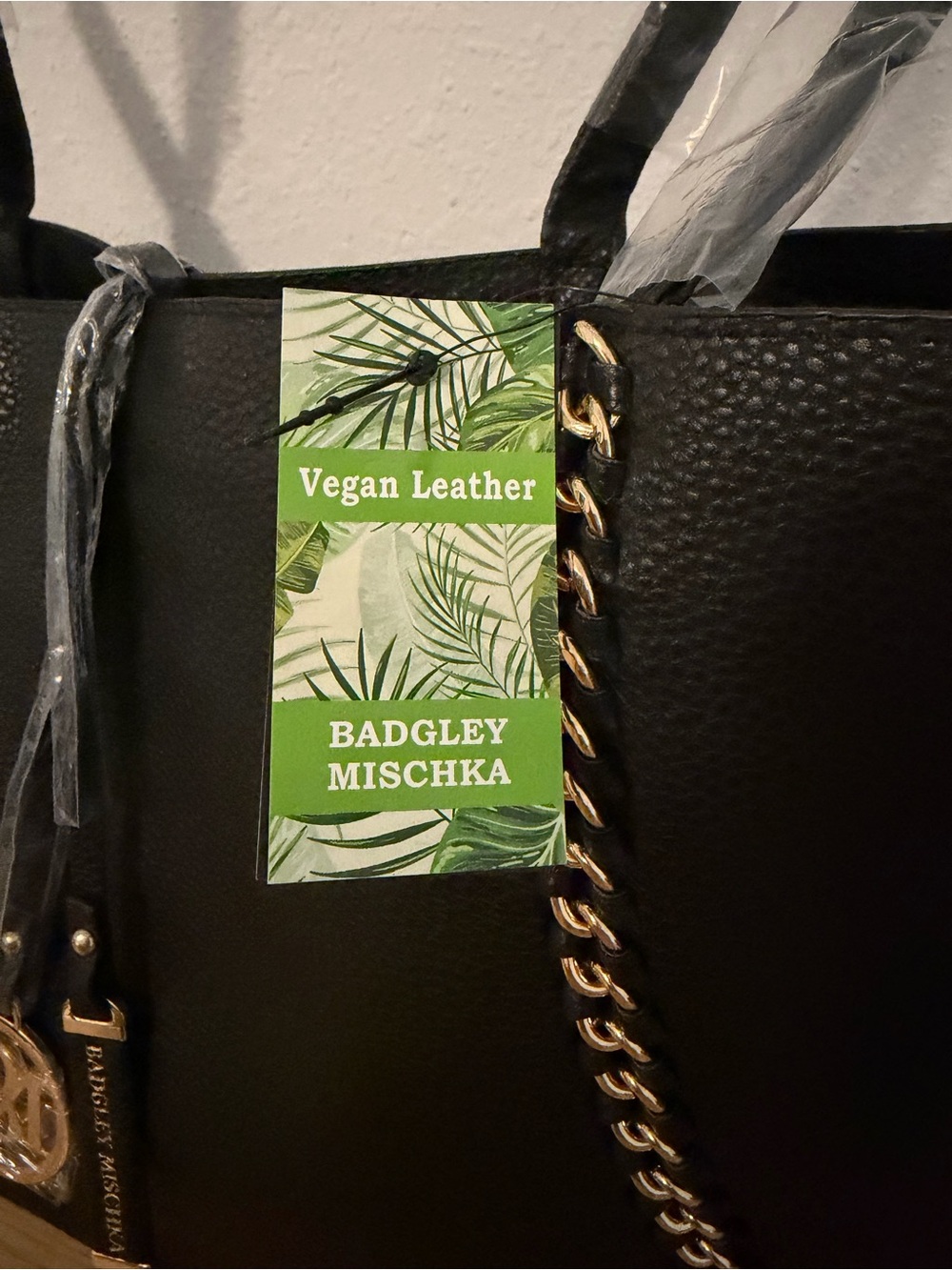 Badgley Mischka Black Tote Bag - Picture 3 of 5
